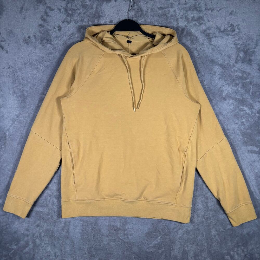 Lululemon City Sweat Pullover Hoodie Men’s Small Gold Buff French Terry
